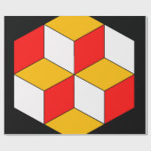3D-Würfel Geschenkpapier (Flach)