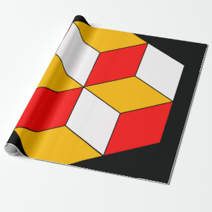 3D-Würfel Geschenkpapier