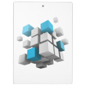 3D-Würfel von SlipperyJoe Klemmbrett (Rückseite)