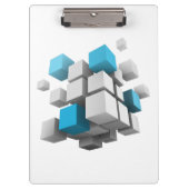 3D-Würfel von SlipperyJoe Klemmbrett (Vorderseite)