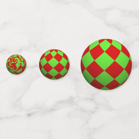 3D Xmas Balls Konfetti (Vorderseiten)