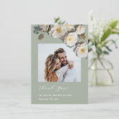 3D Yellow White Roses Dankeskarte (Stehend Vorderseite)