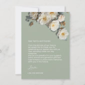 3D Yellow White Roses Dankeskarte (Rückseite)