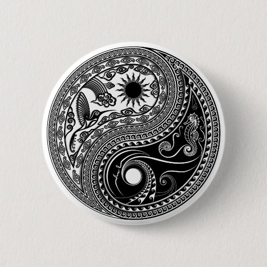 3D Yin & Yang Button (Vorderseite)