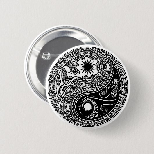 3D Yin & Yang Button (Vorne & Hinten)
