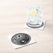 3D Yin & Yang Square Paper Untersetzer (Vor Ort)