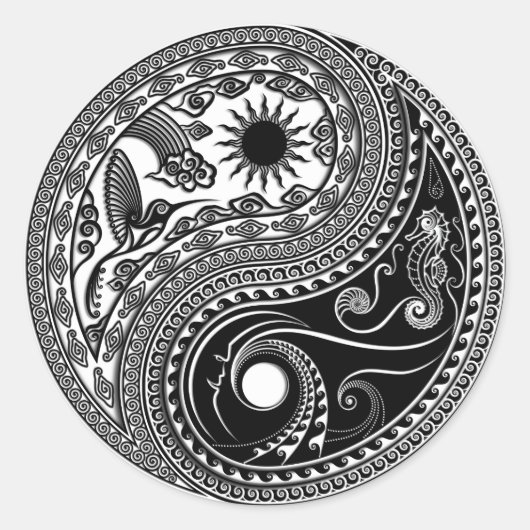 3D Yin & Yang Sticker (Vorderseite)