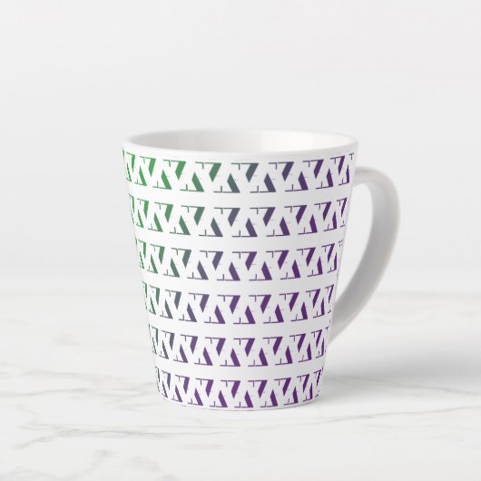 3D zag Muster Latte Tasse (Rechte Ecke)
