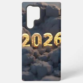 3D-Zahlendesign für das neue Jahr 2026 Samsung Galaxy Hülle