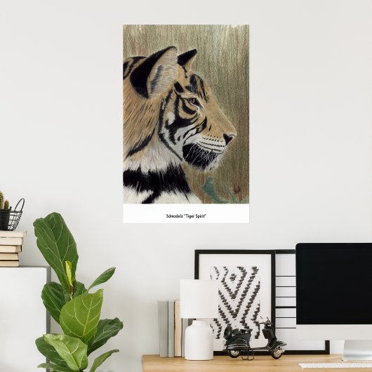 3dmodelz "Tiger Spirit" Poster (Heimbüro)