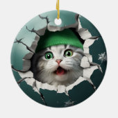 3e lustige Katze Keramik Ornament (Hinten)