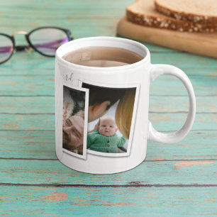 3er Foto-Collage Papa Familie unvergesslicher Vate Kaffeetasse