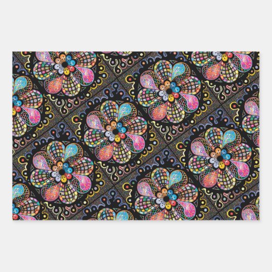 3er Set Geschenkpapier Set (Vorderseite 2)