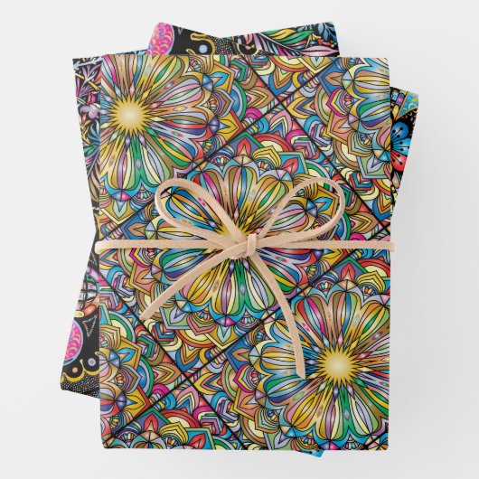 3er Set Geschenkpapier Set (Beispiel)