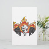 3Flammenskulptur Briefpapier (Stehend Vorderseite)