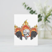 3Flammenskulptur Postkarte (Stehend Vorderseite)