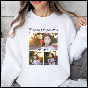 3Foto-Collage Zur Oma Befördert 2026 Sweatshirt