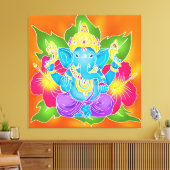 3FT x 3FT GANESH WALL GRAPHIC Batik Canvas Print Leinwanddruck (Insitu (Wohnzimmer))