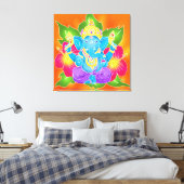 3FT x 3FT GANESH WALL GRAPHIC Batik Canvas Print Leinwanddruck (Insitu (Schlafzimmer))