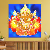 3FT x 3FT GANESH WALL GRAPHIC Batik Canvas Print Leinwanddruck (Insitu (Wohnzimmer))