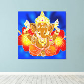 3FT x 3FT GANESH WALL GRAPHIC Batik Canvas Print Leinwanddruck (Insitu (Holzboden))