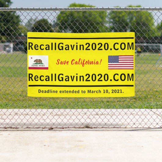 3ft x 5ft Recallgavin2020 Banner (Insitu)