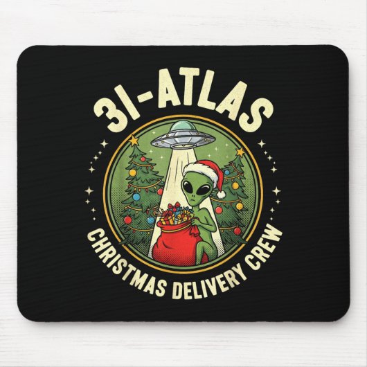 3i_atlas Christmas Delivery Crew Alien Santa Space Mousepad (Vorne)