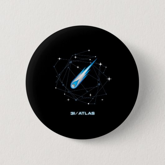 3i Atlas Interstellar Comet 2025 Weltraum Astronom Button (Vorderseite)