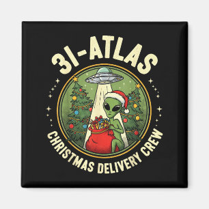 3i_atlas Weihnachtslieferteam Außerirdischer Weihn Magnet