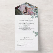 3in1 Eukalyptus Greenerity FOTO Wedding INVITE UAW All In One Einladung (Innen Boden)