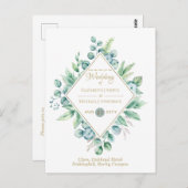 3in1 - Eukalyptus Rett Date, Wedite Invite UAWG Postkarte (Vorne/Hinten)