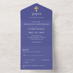 3in1 Ordinationsjubiläum EINLADUNG und RSVP Priest