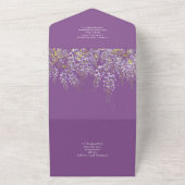 3in1 Wisteria Floral Violet Wedite UAWG All In One Einladung (Außenbereich)