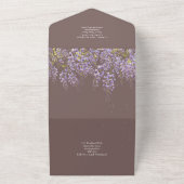 3in1 Wisteria Taupe Bloral Wedding Einladung UAWG (Außenbereich)
