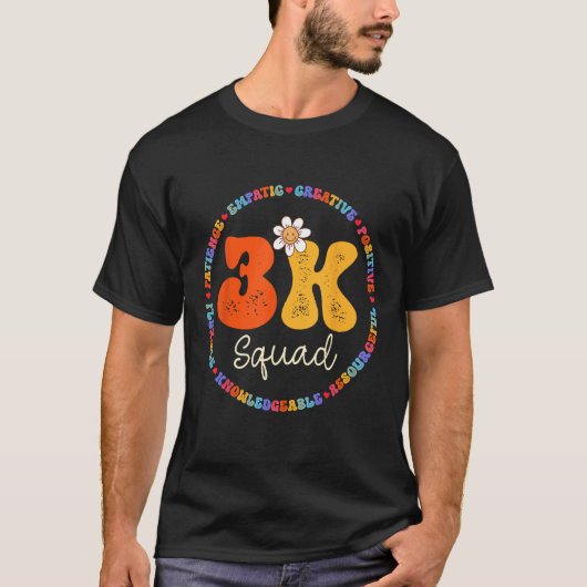 3K Squad Team Crew Teacher Kindergarten Kinder Ele T-Shirt (Vorderseite)