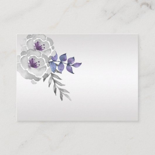 #3Lila Silbergrau-Blütendetails-Einschließkarten Begleitkarte (Rückseite)
