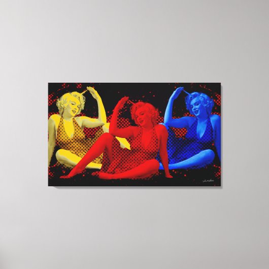 3Marilyn Leinwanddruck (Vorderseite)