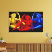 3Marilyn Leinwanddruck (Insitu (Wohnzimmer))