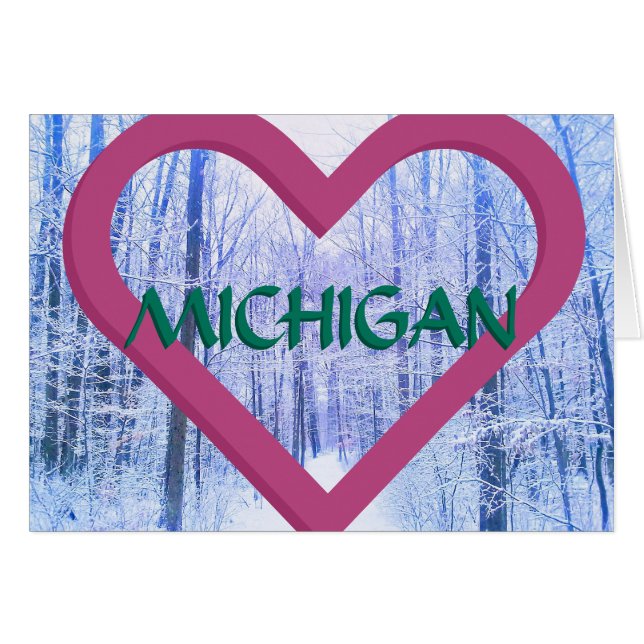 3MICHIGAN HEART WINTER WOODS (Vorderseite (Horizontal))