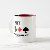3NT mein Lieblingsvertrag (vier Zweifarbige Tasse (Vorderseite Links)