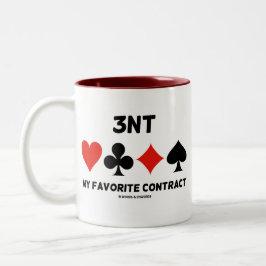 3NT mein Lieblingsvertrag (vier Zweifarbige Tasse