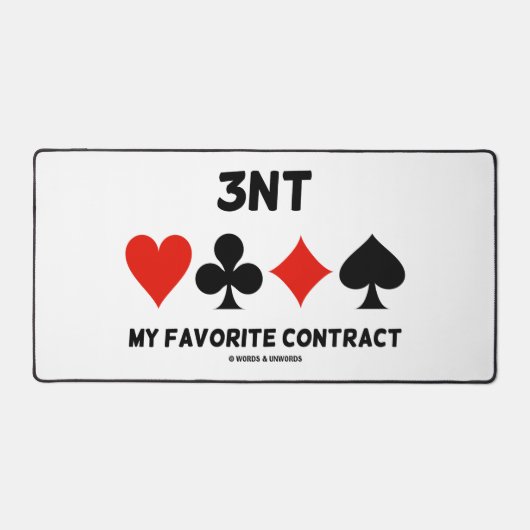 3NT - Meine Lieblingskontraktbrille mit vier Karte Schreibtischunterlage (Vorderseite)
