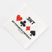 3NT - Meine Lieblingskontraktbrille mit vier Karte Serviette (Ecke)
