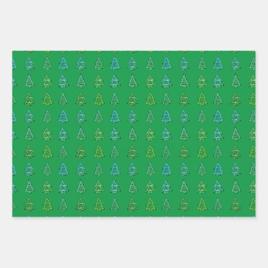 3pc. Baumschutzpapier Geschenkpapier Set (Vorderseite 3)