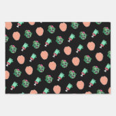 3pc mm, Gehirne... Halloween Wrapping Paper Sheets Geschenkpapier Set (Vorderseite 2)