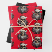 3pc Santa Skull Wrapping Sheets Geschenkpapier Set (Beispiel)