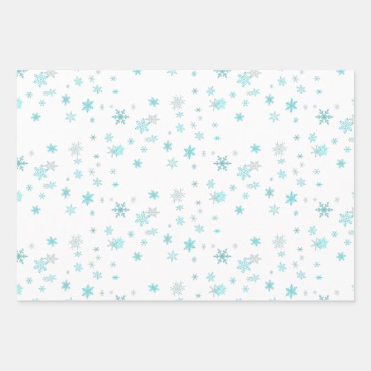 3pc Snowflake-Geschenkpapier Geschenkpapier Set (Vorderseite 3)