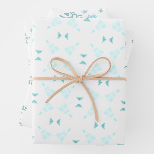 3pc Snowflake-Geschenkpapier Geschenkpapier Set (Beispiel)