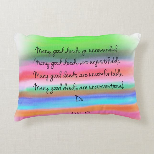 3qmeals Good Deeds Pillow Dekokissen (Vorderseite)