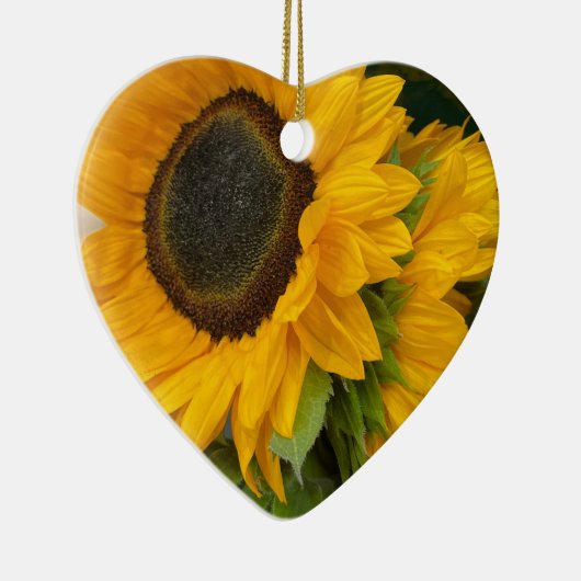 3rd Anniversary Sunflower Keramik Ornament (Rechts)